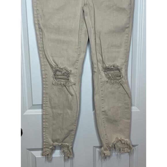 L’Agence Size 27 Skinny High Rise Biscuit Distressed Jeans - Picture 4 of 9